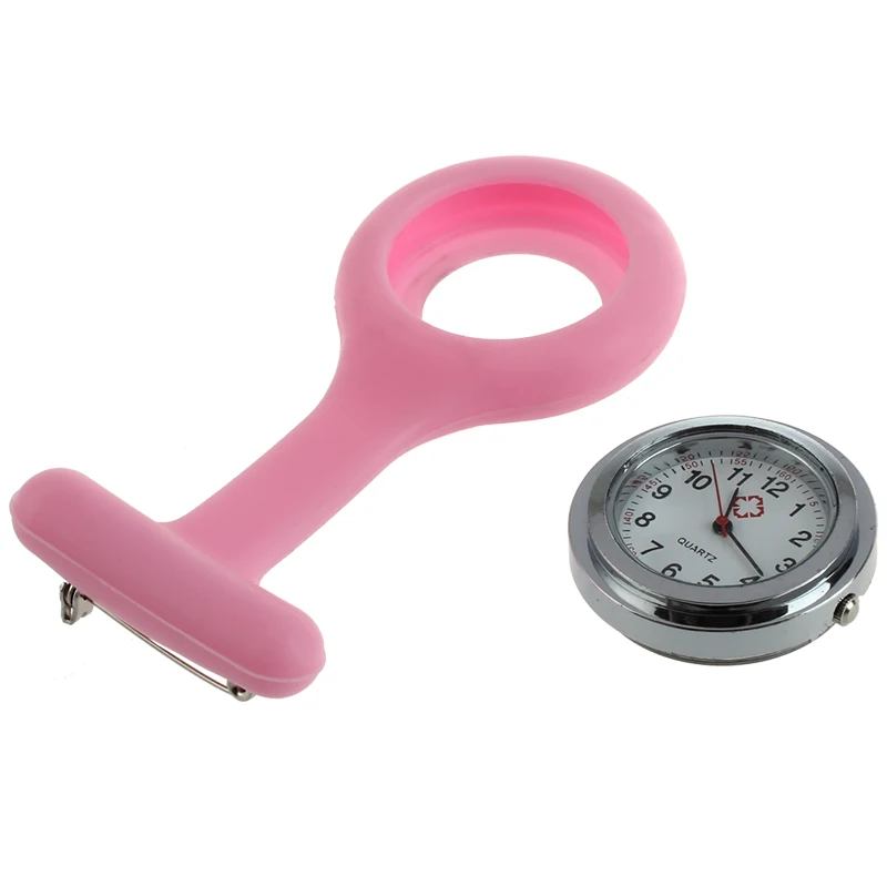 

Pink Nurses Brooch Silicone Rubber Tunic Fob Watch