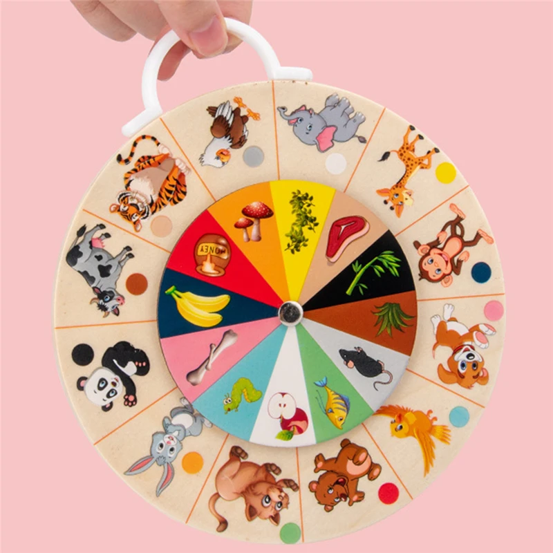 

NEW Wooden Toys Multiplication Table Animal Double Sided Rotational Puzzle Multiplication Game Toys For Kids Educational