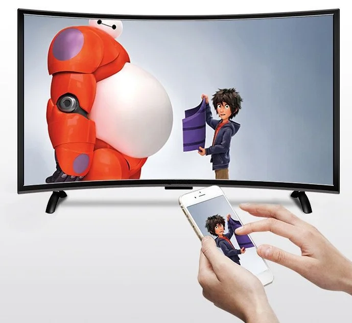 50 60 ''дюйма для приставки android smart wifi ТВ изогнутого экрана DVB T2 S2 led Телевизор