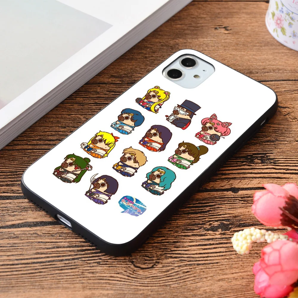 

For iPhone Pretty Soldier Sailor Puglie Soft TPU border Apple iPhone Case