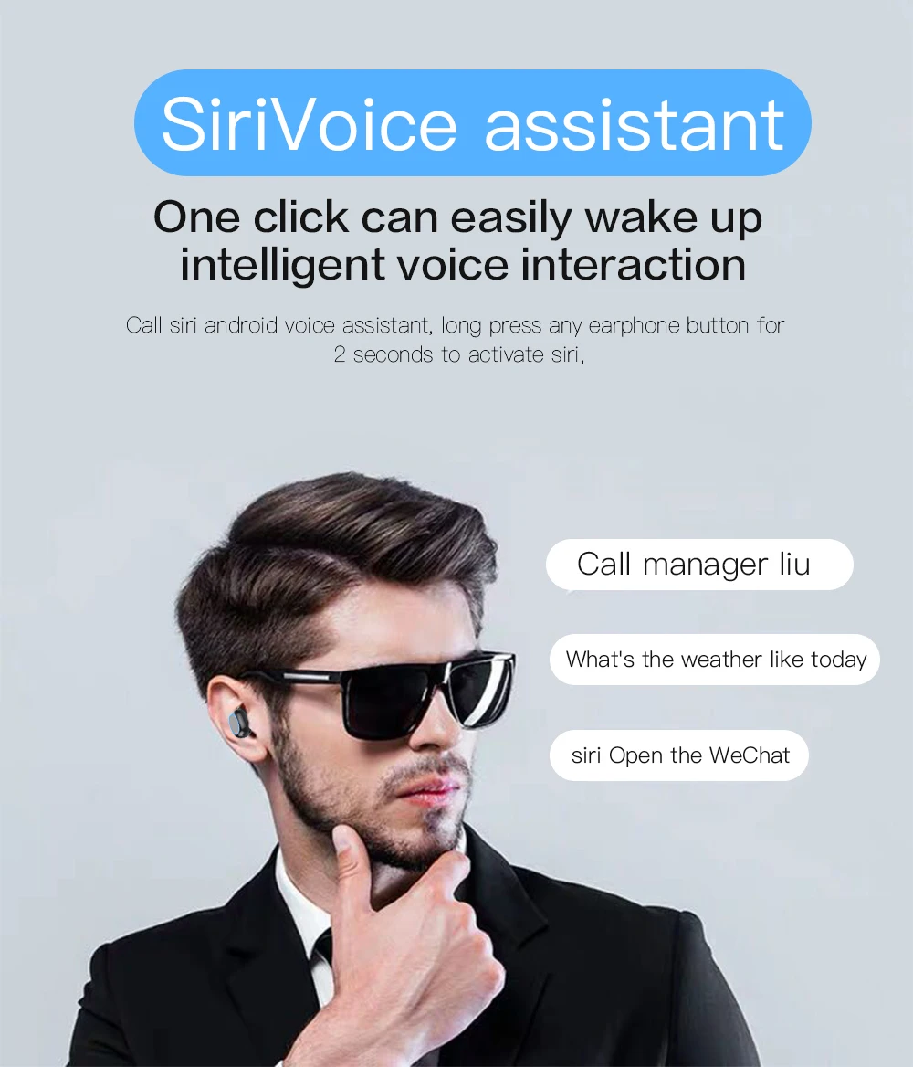 TWS 5,0 bluetooth беспроводные наушники A2 в ухо наушники Беспроводная гарнитура Водонепроницаемый с микрофоном громкой связи Наушники для телефонов