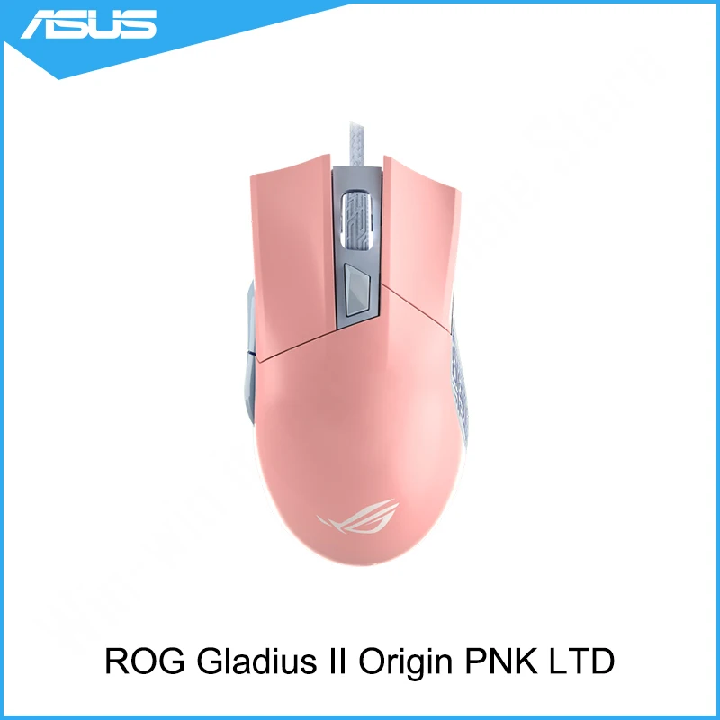 

ASUS ROG Gladius II Origin PNK LTD Gaming Wired Mouse Aura RGB Lighting Ergonomic Pink Cute Girl Mouse For Computer Laptop