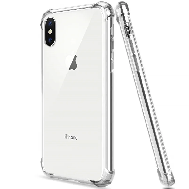 Противоударный прозрачный мягкий чехол для iPhone XR X XS Max силиконовый