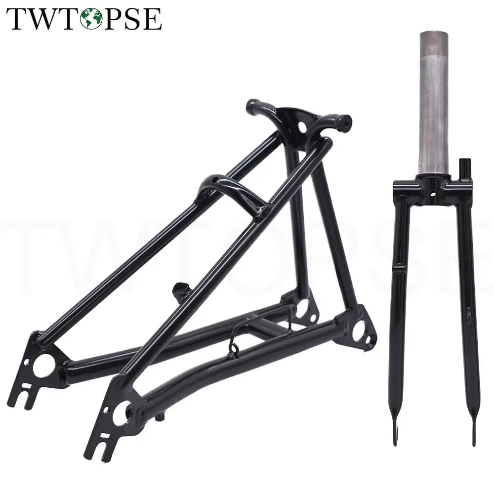 TWTOPSE титановая велосипедная Рама из сплава для Brompton складной велосипед или велосипед из титанового сплава Передняя вилка для Brompton складной велосипед