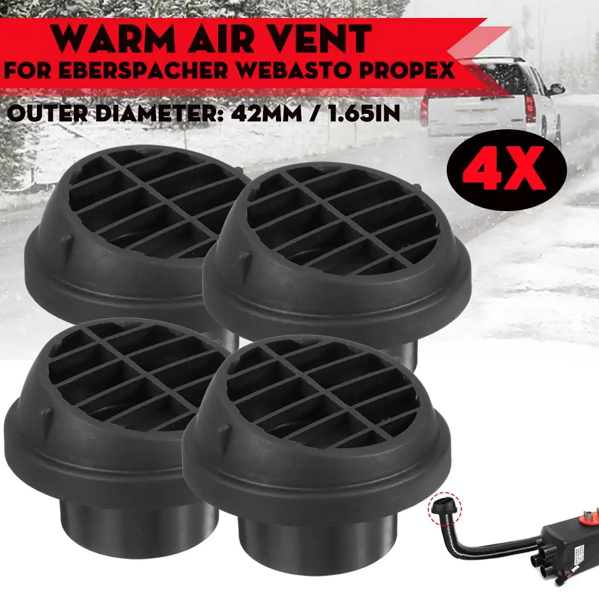 Автомобильный обогреватель 4x42 мм воздуховод для вентиляционного отверстия