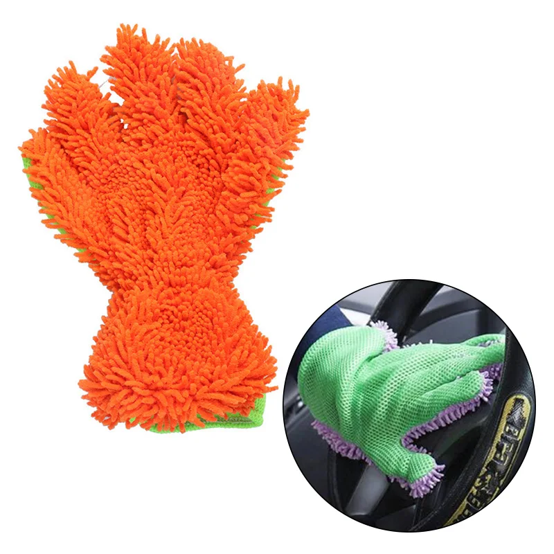 Мягкие перчатки для мытья автомобиля из синели инструмент очистки губка