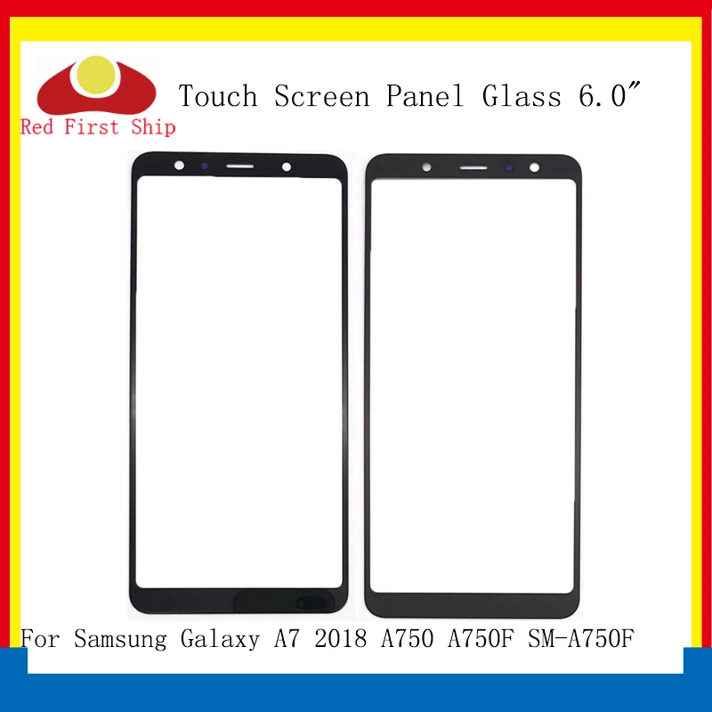 Фото Сменный сенсорный экран для Samsung Galaxy A7 2018 A750 A750F передняя внешняя стеклянная линза