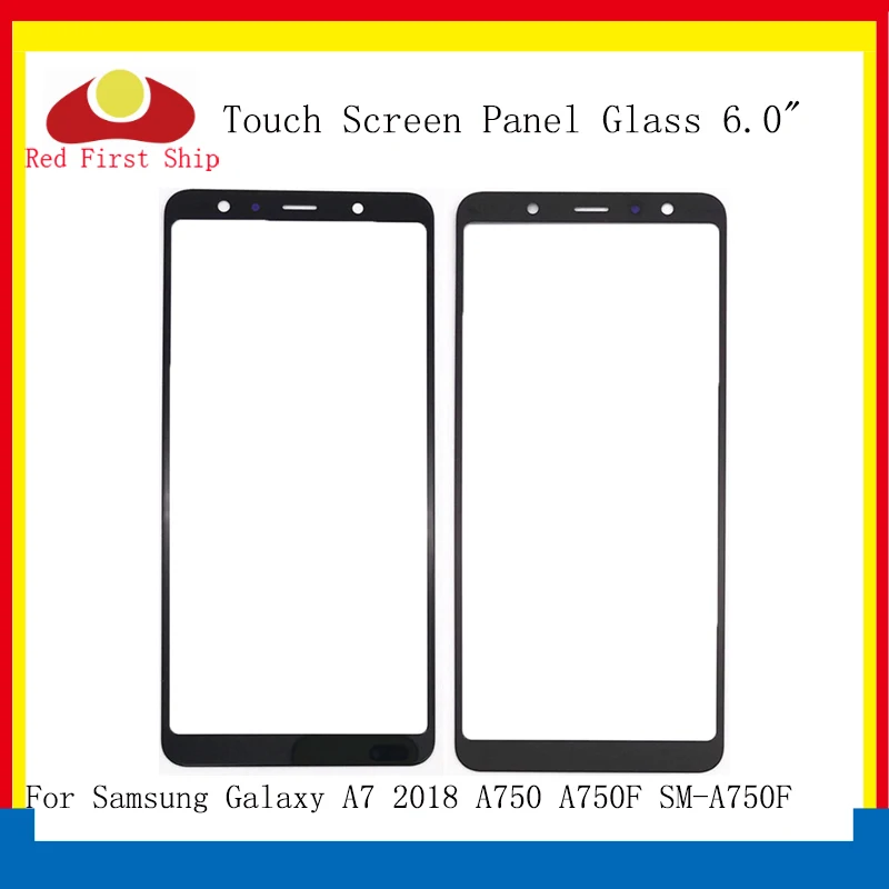 Замена для samsung Galaxy A7 2018 A750 A750F Сенсорная панель передняя внешняя стеклянная линза