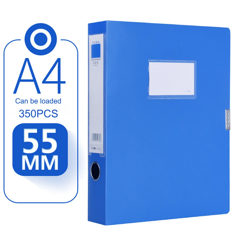 

Portable A4 Document File Box 3.5cm 5.5cm Storage Bag Files Folder Lightweight Business Organizer File Box