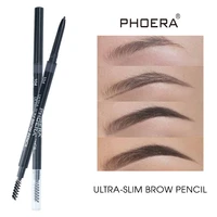 phoera 5 color eyebrow pencil natural makeup double head super fine waterproof lasting easy ware eye brow enhancers pen tslm1