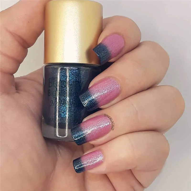 BeautyBigBang синий цвет меняющийся лак для ногтей Блеск температура чанг термальный лак для нейл-арта аксессуары лак