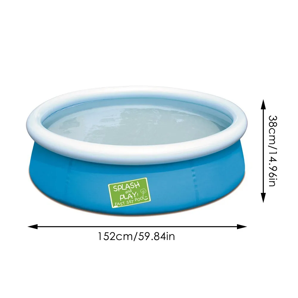 

Summer inflatable swimming pool safety splash pad children adult large water toys thickened PVC round swimming pool #W