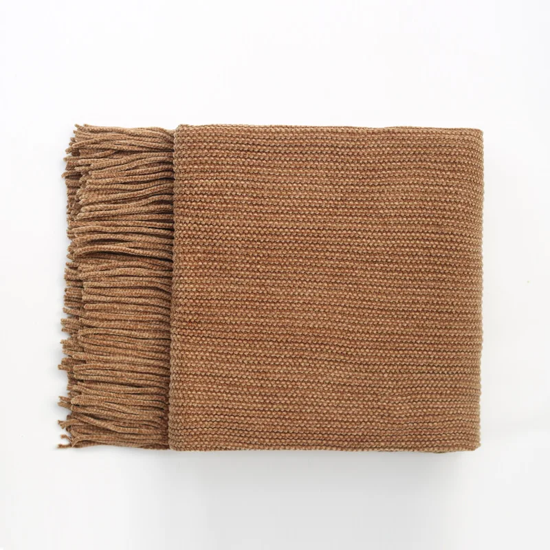 Одеяло Из искусственной шерсти с кисточками декоративный диван плед кондиционер
