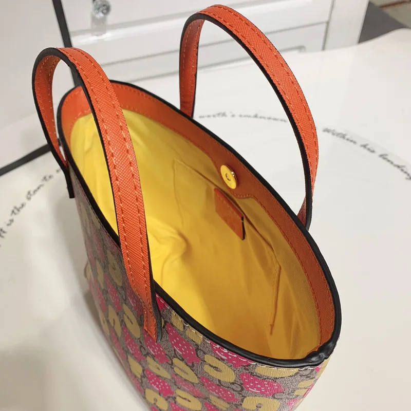 

Girls' fashion tote bags kids Strawberry print handbag