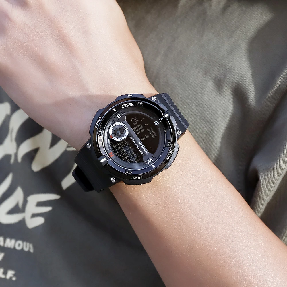 Sanda цифровой Для мужчин спортивные часы Shock Военные мужские наручные с механизмом