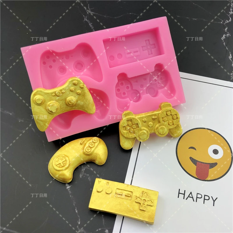 

Free Shipping Silicone Mold controller gamepad game boy gift mould sugar craft fondant cake decorating animal mould baking tool
