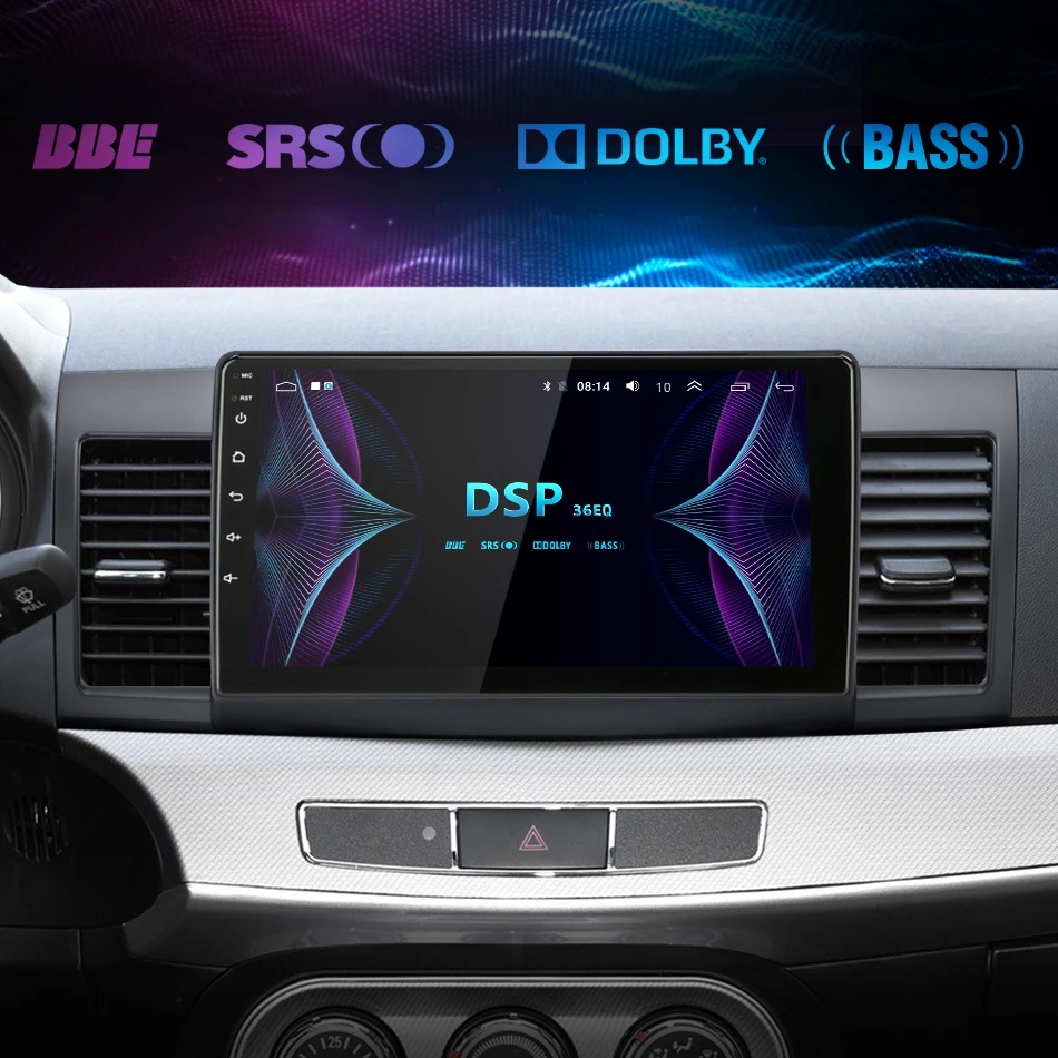 Jansite 1" автомобильное радио для Mitsubishi Lancer 2 2007-2012 RDS Android Авторадио 2.5D ips сенсорный экран Bluetooth плееры с рамкой