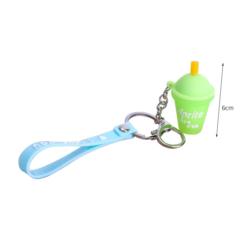 

Creative drink cup Key buckle Pendant Cute cartoon DIY accessories bag car pendant Fashion Jewelry Keychains