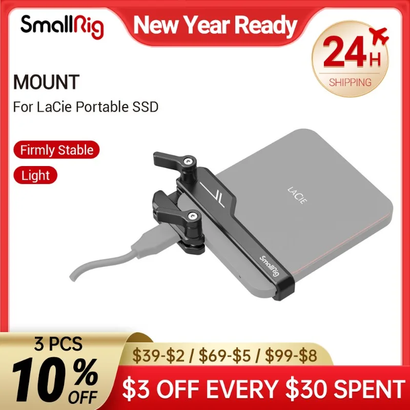 

Зажим для камеры SmallRig DSLR, крепление SSD для LaCie Portable SSD защищает кабель SSD и USB Type-C 2799