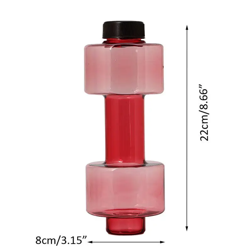 Фитнес бутылка для воды Пластик 550 мл водная гантель закрытые бутылки