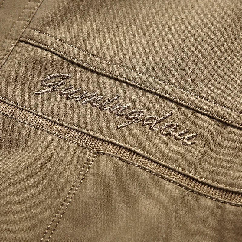 Осенняя и зимняя мужская куртка хлопковая ветровка воротник-стойка зимнее