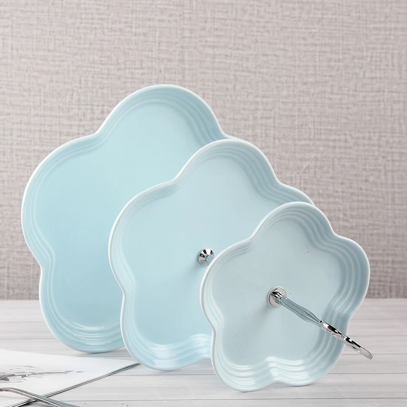 Тарелки для фруктов Керамика тарелка торта комплект одежды 3 элемента Слои