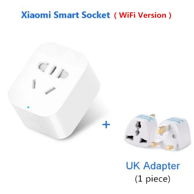 add UK adapter Xiao mi jia zigbee умная розетка Wifi приложение беспроводные Переключатели Таймер штекер для Android ios работа с mi home App - Цвет: add UK adapter