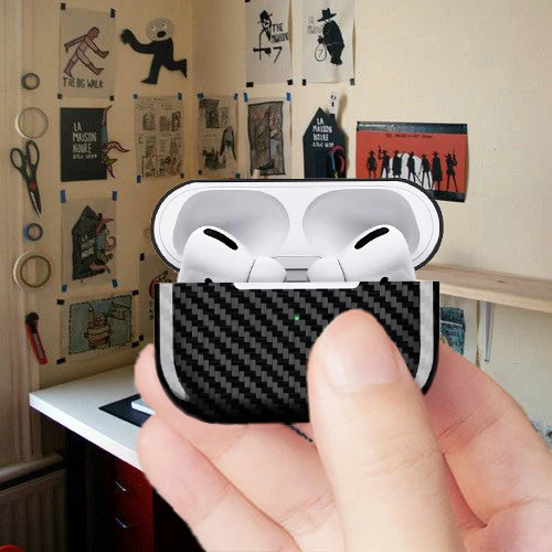 Тонкий защитный чехол из углеродного волокна толщиной 100% мм для Apple AirPod Pro 0 6 |