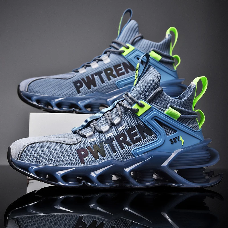 

Men's Casual Sports Shoes Increase Fashion Reflective Running Sneakers Luxury Walking Gym Shoes Non-slip Basket Homme