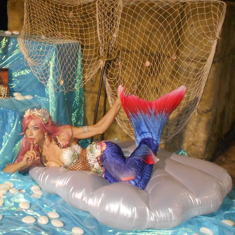 Новинка 2020 популярный надувной бассейн поплавок белая ракушка для плавания с