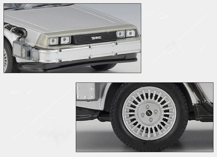 Welly 1:24 литья под давлением сплав модель автомобиля DMC-12 delorean Назад в будущее время машина металлическая игрушка автомобиль для ребенка игрушка подарок коллекция