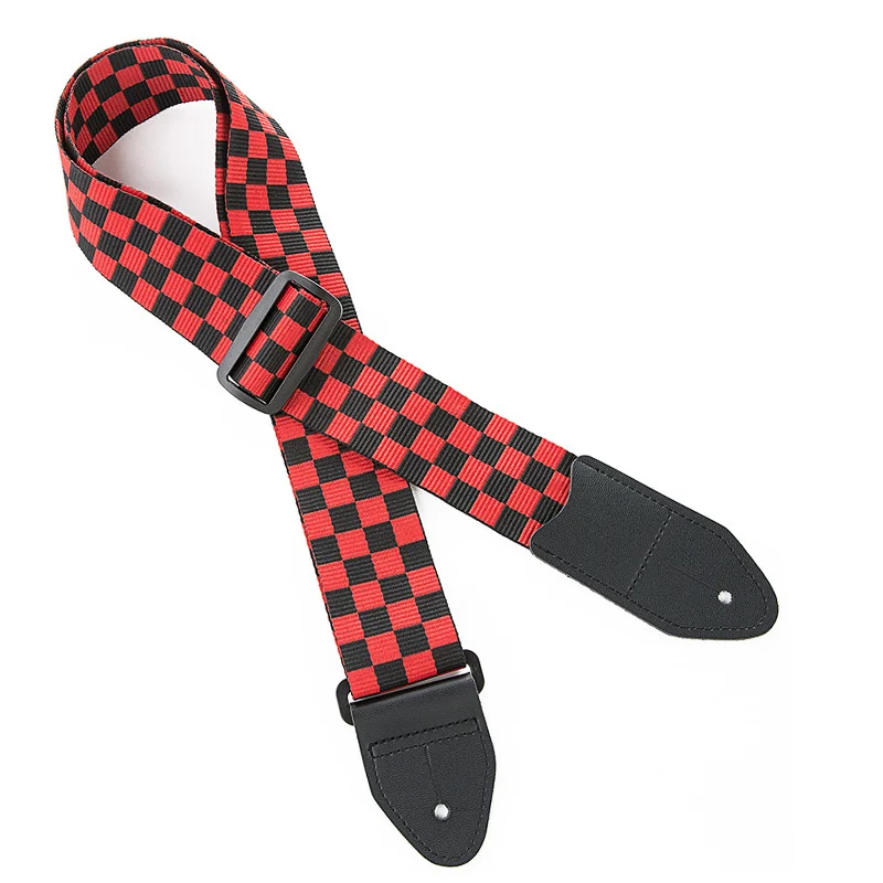

2022 New 1Pc 4Colors Adjustable Ukulele Strap Black White Plaid Acoustic Guitar Strap Belt Ukulele Bass Guitar Part Accessories