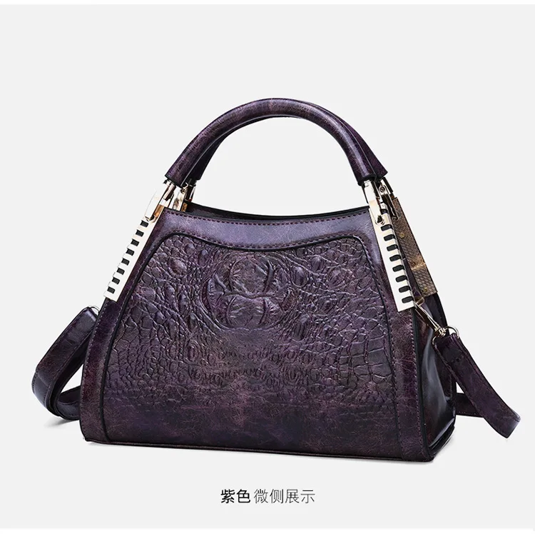 Новые роскошные винтажные женские сумочки Крокодил Аллигатор Tote кошельки мягкие брендовые сумки через плечо кожаные женские сумки на плечо