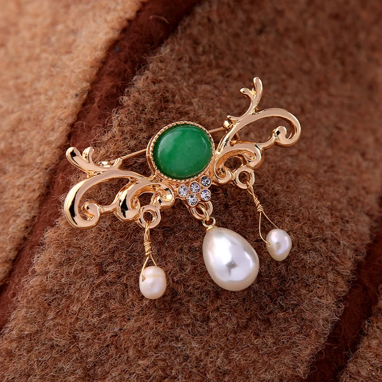 Европейская и американская роскошная женская брошь с имитацией жемчуга|Броши| |
