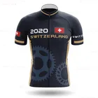 Классическая Черная Мужская велосипедная Джерси, швейцарские гоночные топы, женская рубашка с коротким рукавом, летняя велосипедная одежда для езды на велосипеде