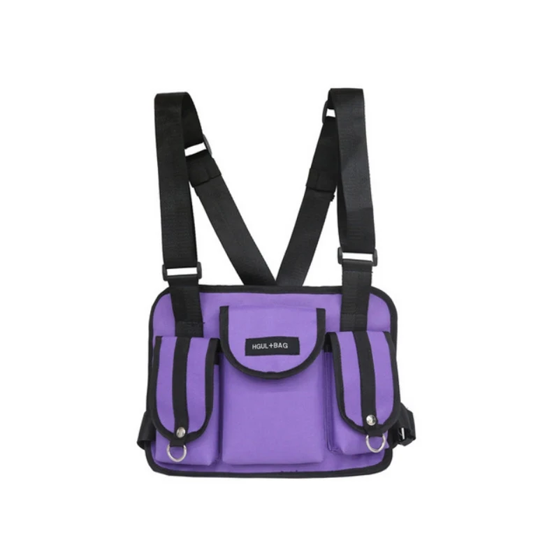 

High Unisex backpack tactical network red eating chicken with secondary A vest hip hop machine chest bag tide bag running bag X