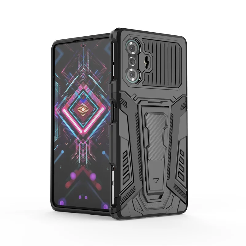 

Stand Case For Xiaomi Redmi K40 Game Edition Cover Military Fighting Panzer Design Shockproof Cases For Redmi K 40 GE / Gaming
