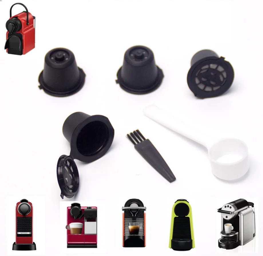 

AA 4 filled reusable coffee capsule pods for Nespresso