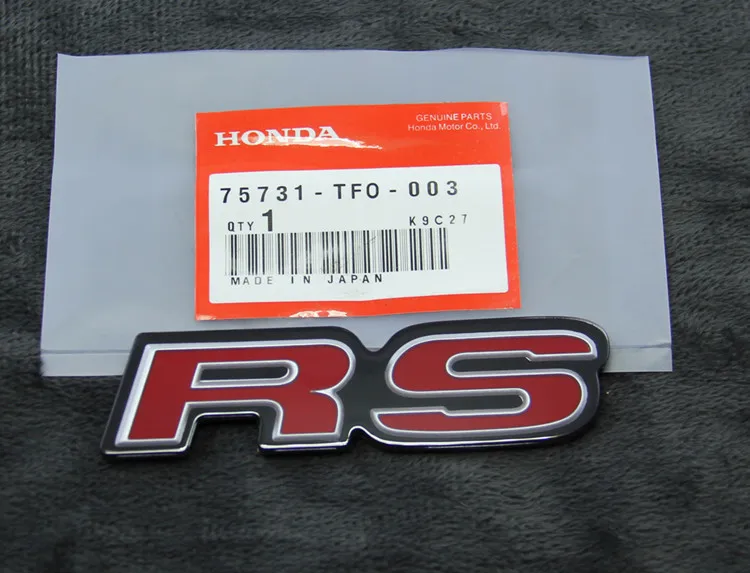 RS Подлинная задняя часть Honda оригинальная Красная этикетка Honda RS автомобильные наклейки-логотипы RS багажник
