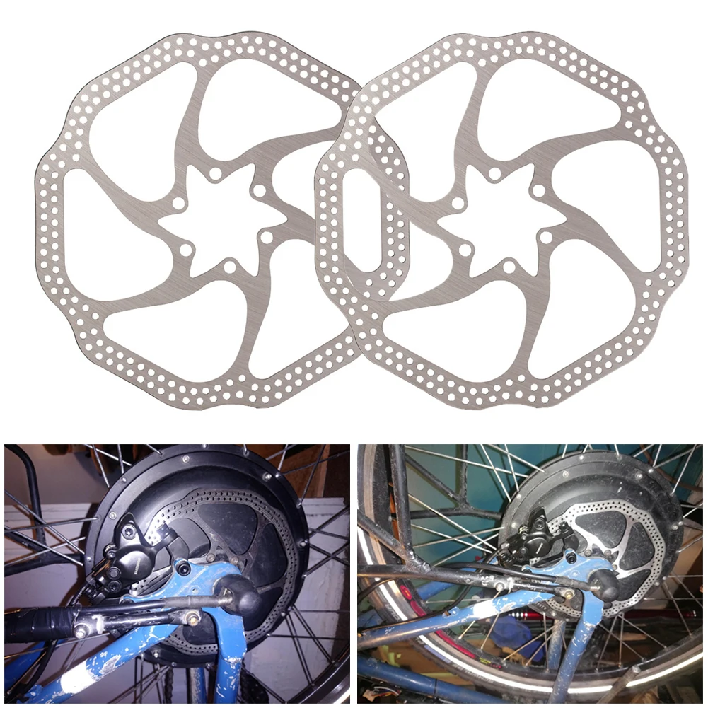 2 шт. 160 мм дисковый тормозной ротор с 6 болтами из нержавеющей стали велосипедные