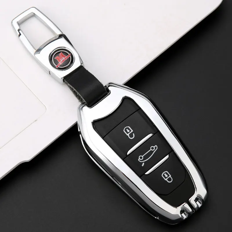 ASilverbraidedbuckle Брелок для ключей из цинкового сплава, брелок для ключей Citroen C2 C3 C4 C5 C6 Aircross Picasso Xsara C-Elysee C-Quatre - Название цвета: ASilverbraidedbuckle