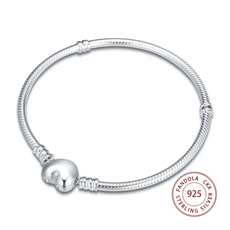 Fandola mujer pulseira зажим-Сердце Браслеты Женские цепи змеи Подвески Браслеты для женщин серебро 925 Изготовление ювелирных изделий