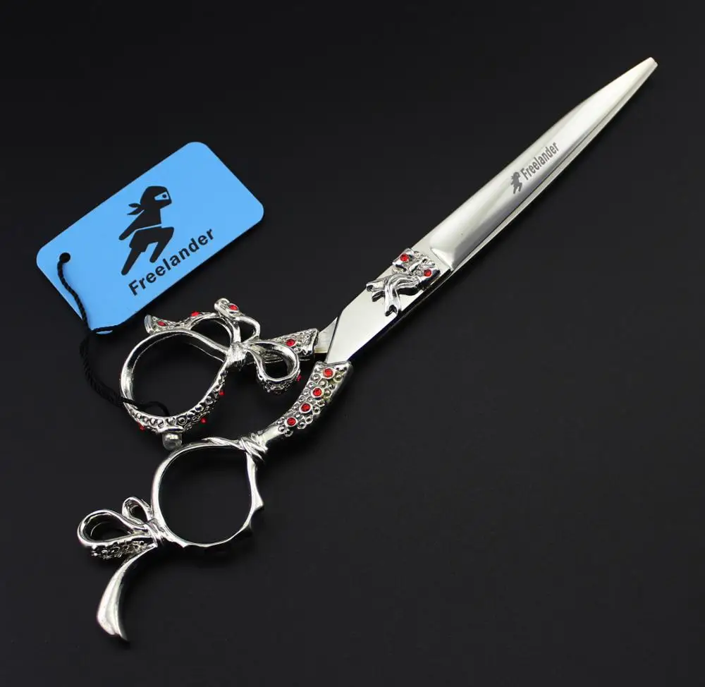 Ножницы Прямые Серебристые для стрижки домашних животных 7 дюймов