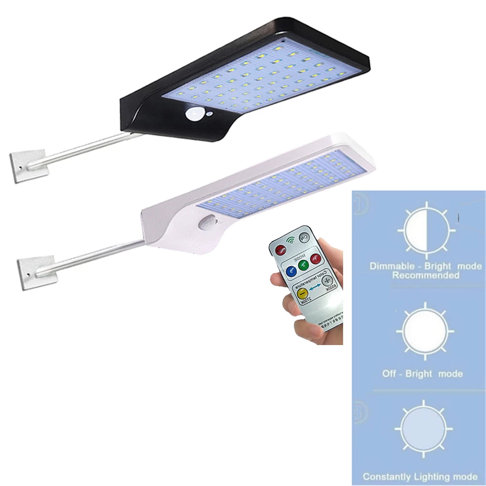 Настенный светильник с датчиком движения на солнечной батарее 48 светодиодный