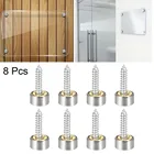 8 шт., декоративные зеркальные застежки для ногтей из нержавеющей стали, 1619222530 мм