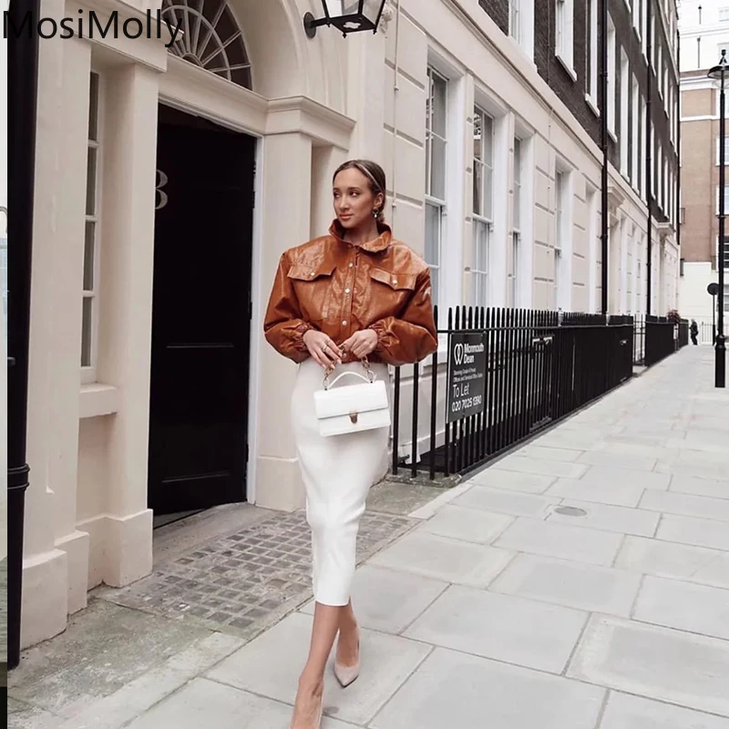 MosiMolly Cool PU Coats Women Jackets Faux Leather Streetwear Women Jackets Coats Outerwear