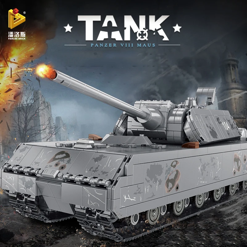 2127CS военный немецкий танк Panzer VIII Maus строительные блоки солдат армия модель