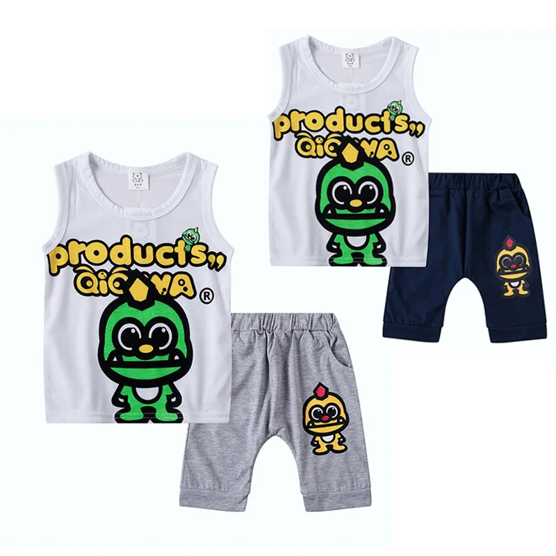 

Детская одежда, мультяшный жилет, комплект Harlan, летний корейский Повседневный Комплект