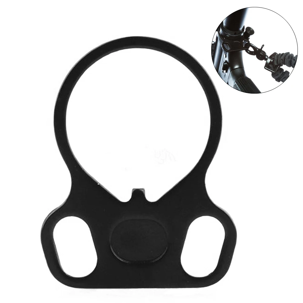 

Tactical Rifle End Plate Sling Adapter Dual Loop Ambidextrous One Single Point Ring Mount for AR-15 M4 Hunting Gun Accessories