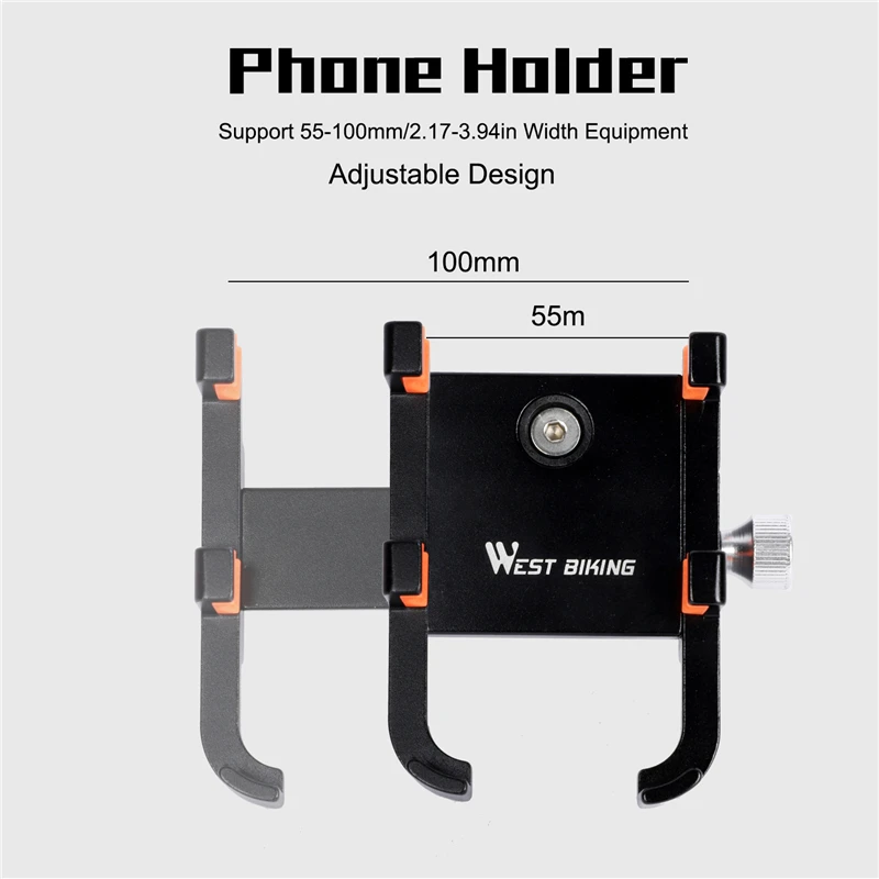 WEST BIKING держатель для мобильного телефона велосипеда мотоцикла руля алюминиевый